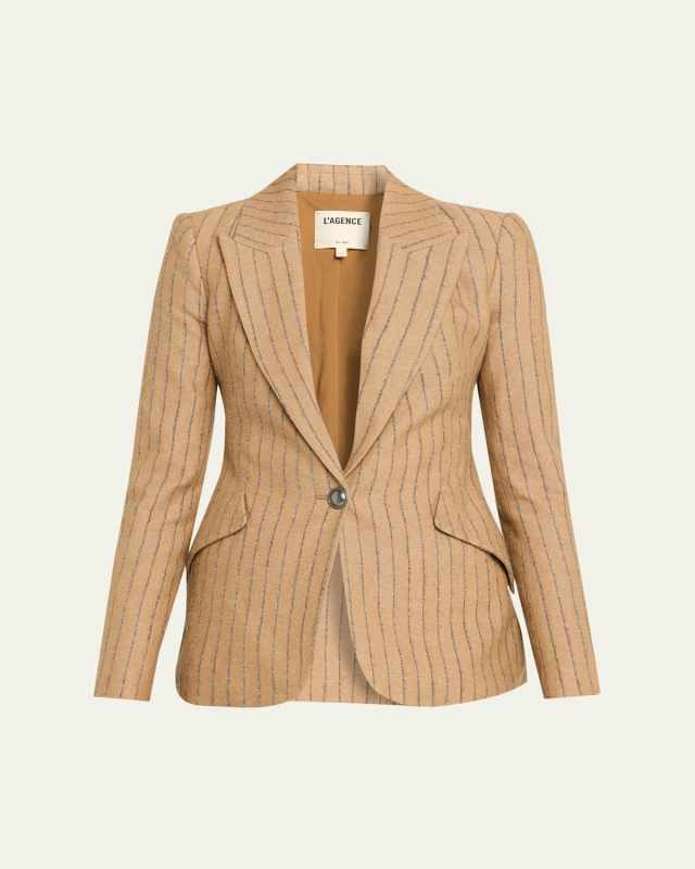 Chamberlain Pinstriped Single-Breasted Blazer
